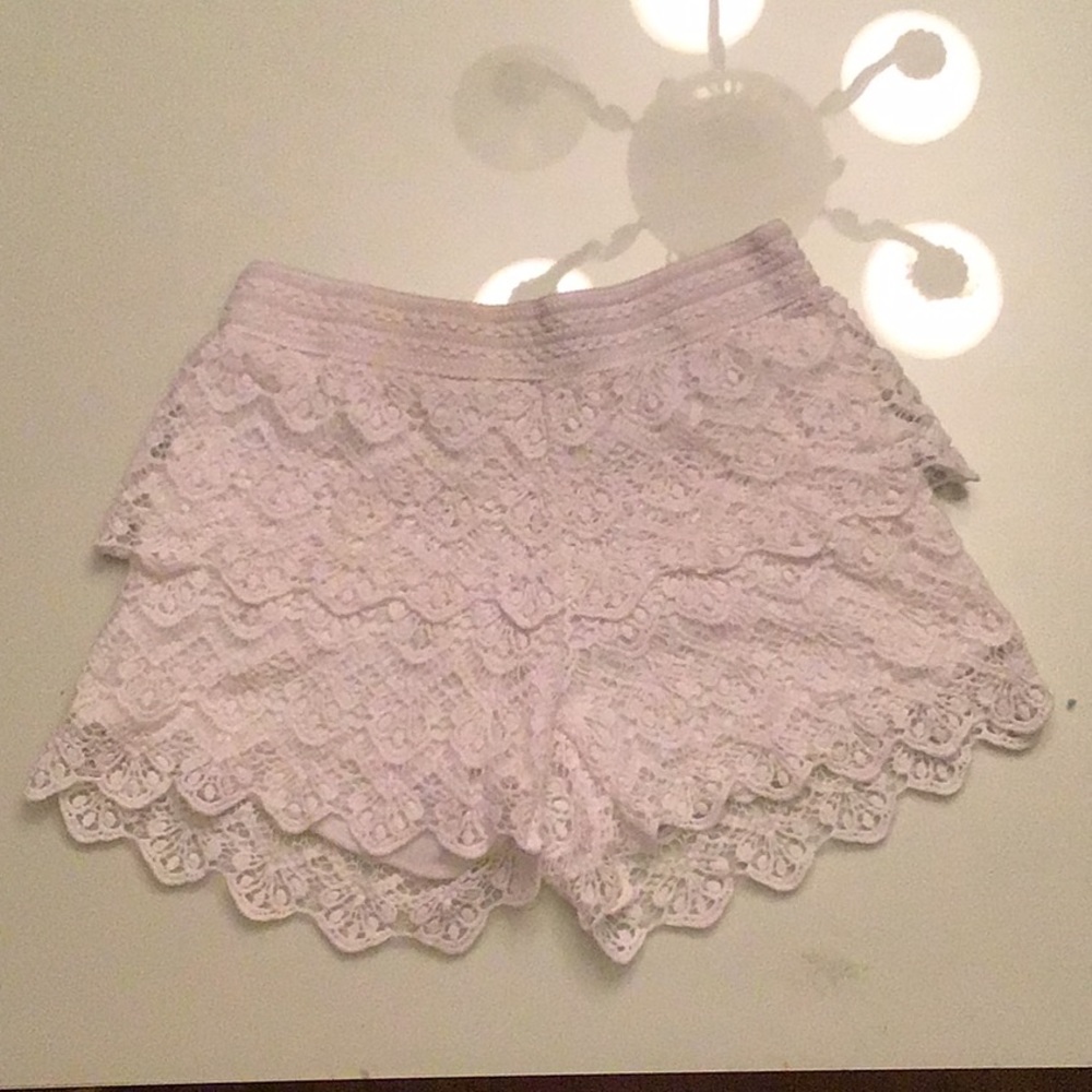 White flowy shorts